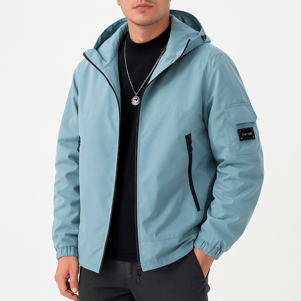 Waterproof Men's Zip Up Hooded Coat