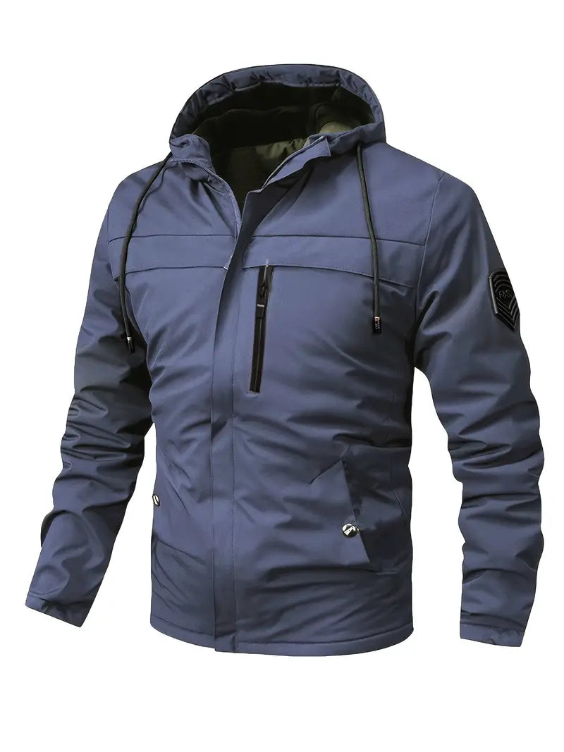 Slim Water Repellent Hooded Windbreaker Jacket