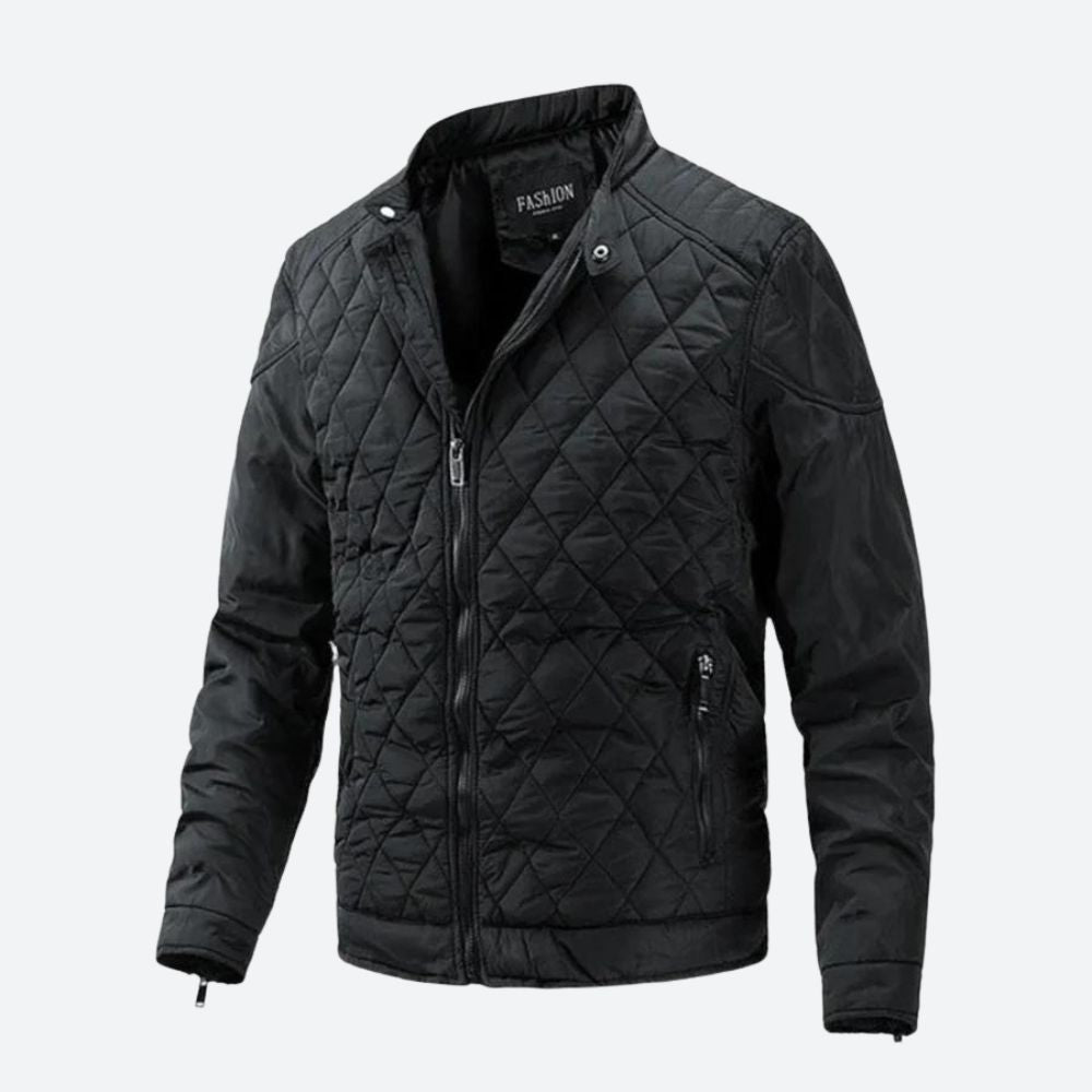 Warm Quilted Mens Bomber Coat