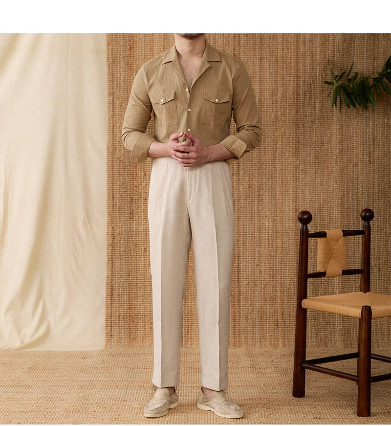 Classic Fit Shirt with Pocket and Button Front