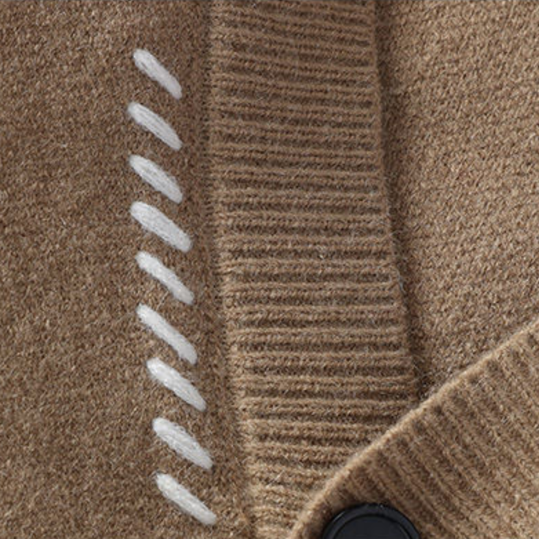 Simple Men's Open Neck Sweater