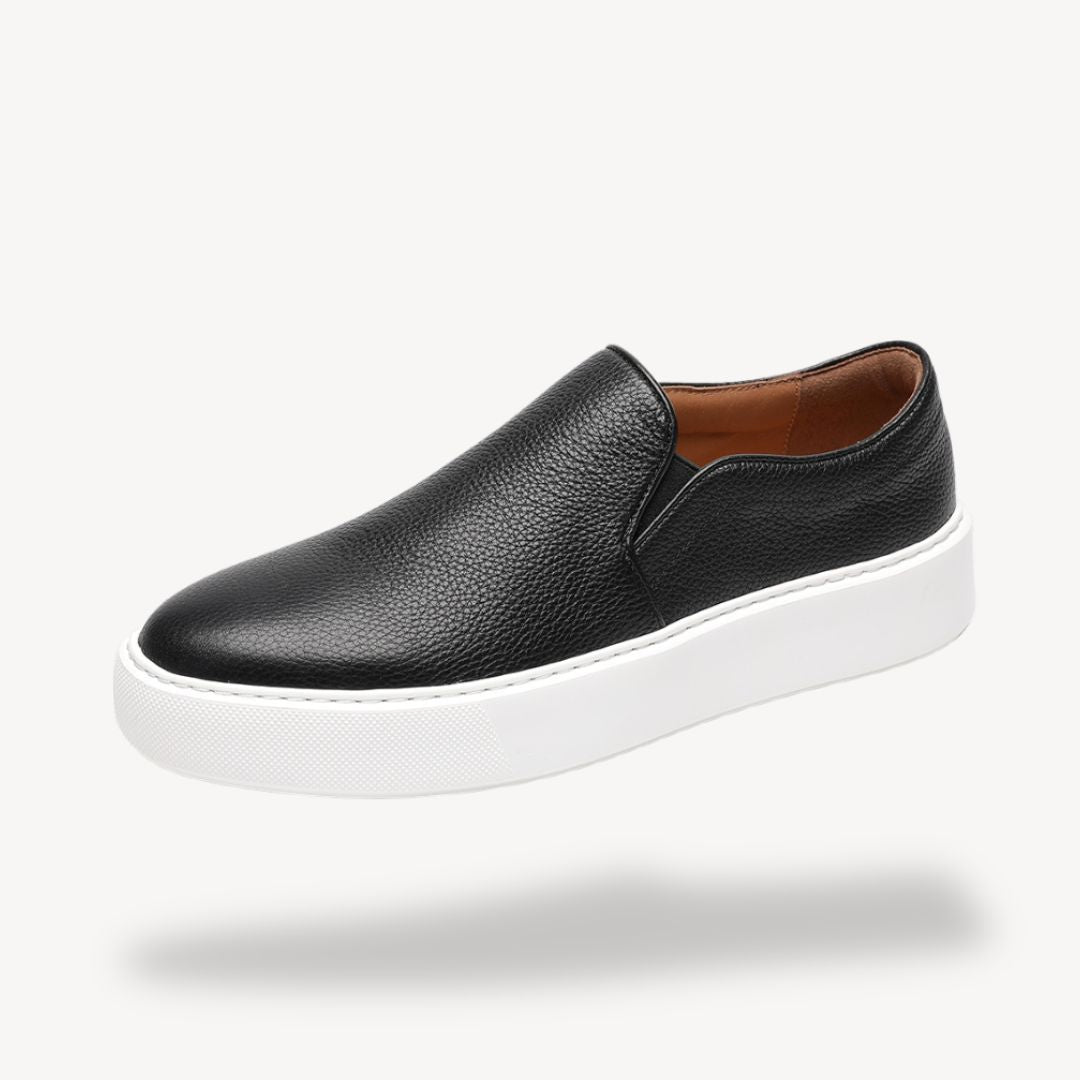 Men's Textured Leather Slip On Shoes