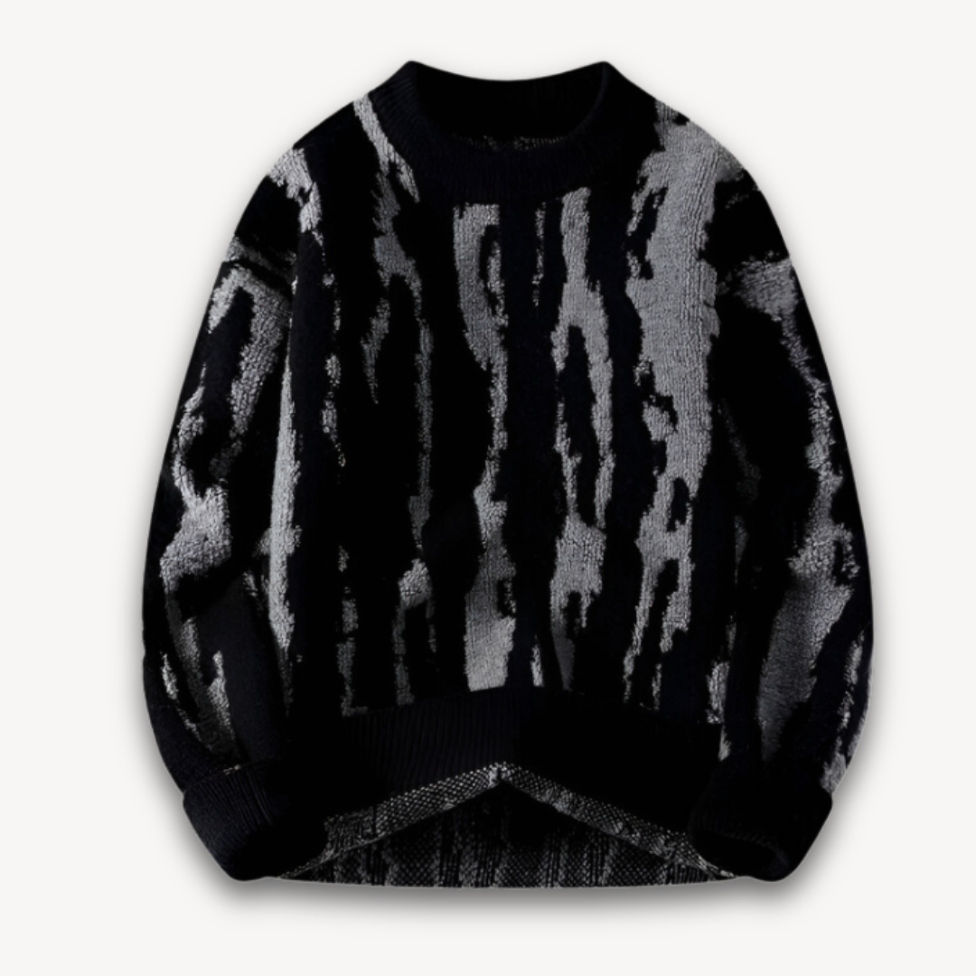 Men's Colorful Pattern Crew Neck Sweater