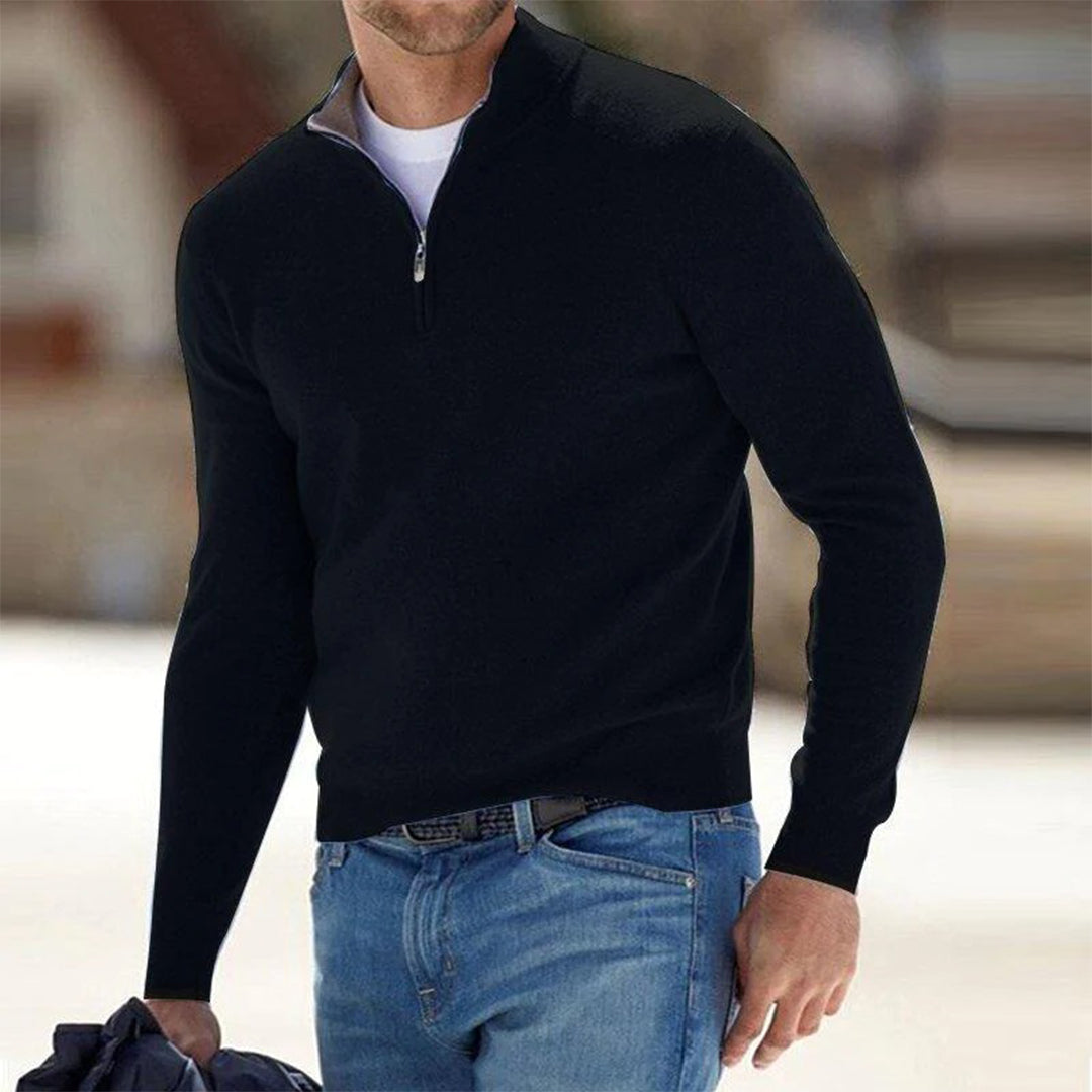 Classic Men's Quarter Zip Fleece Jacket