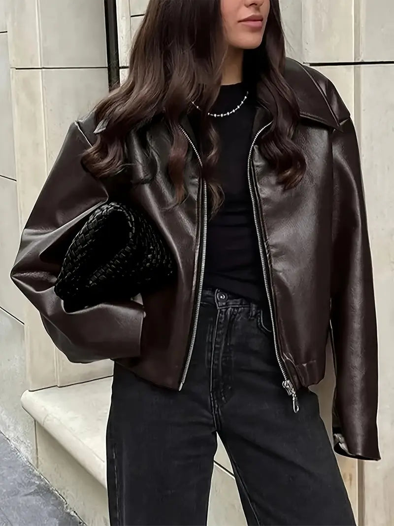 Relaxed Fit Women's Zip Up Jacket
