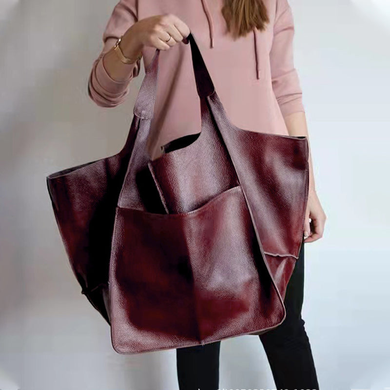 Premium Leather Large Travel Tote Bag