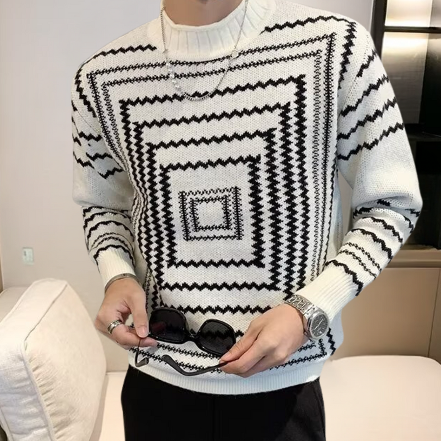 Warm Mens Cable Knit Sweater