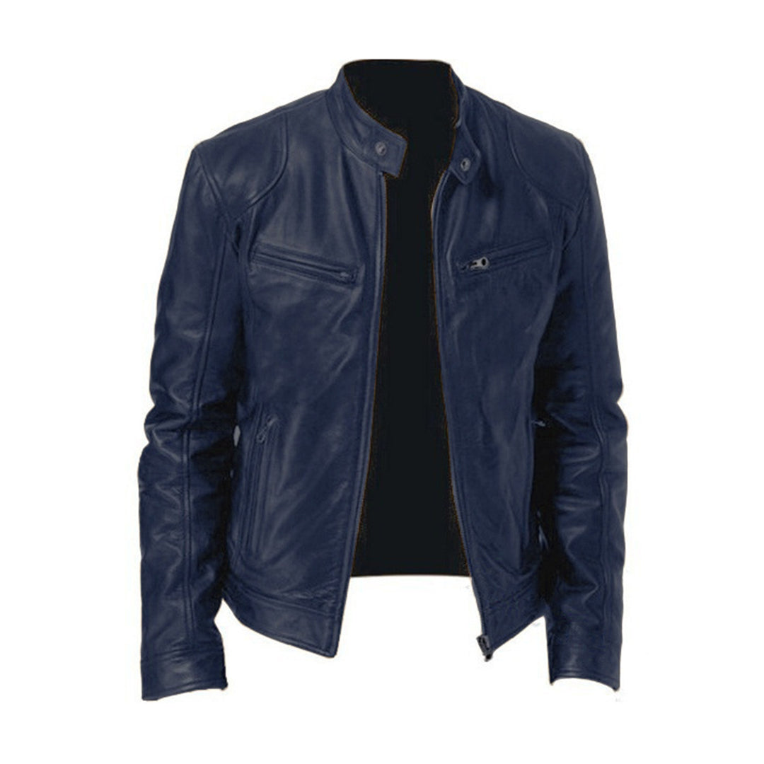 Synthetic Leather Classic Biker Jacket