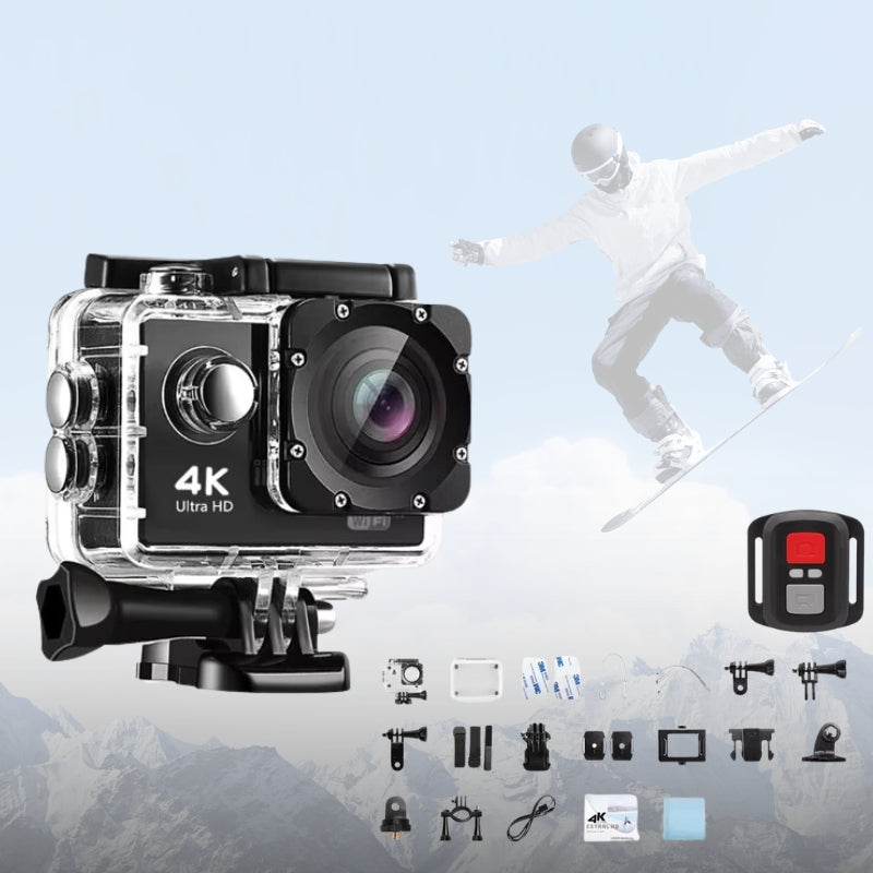 Small 4K Waterproof Sports Camera with WiFi
