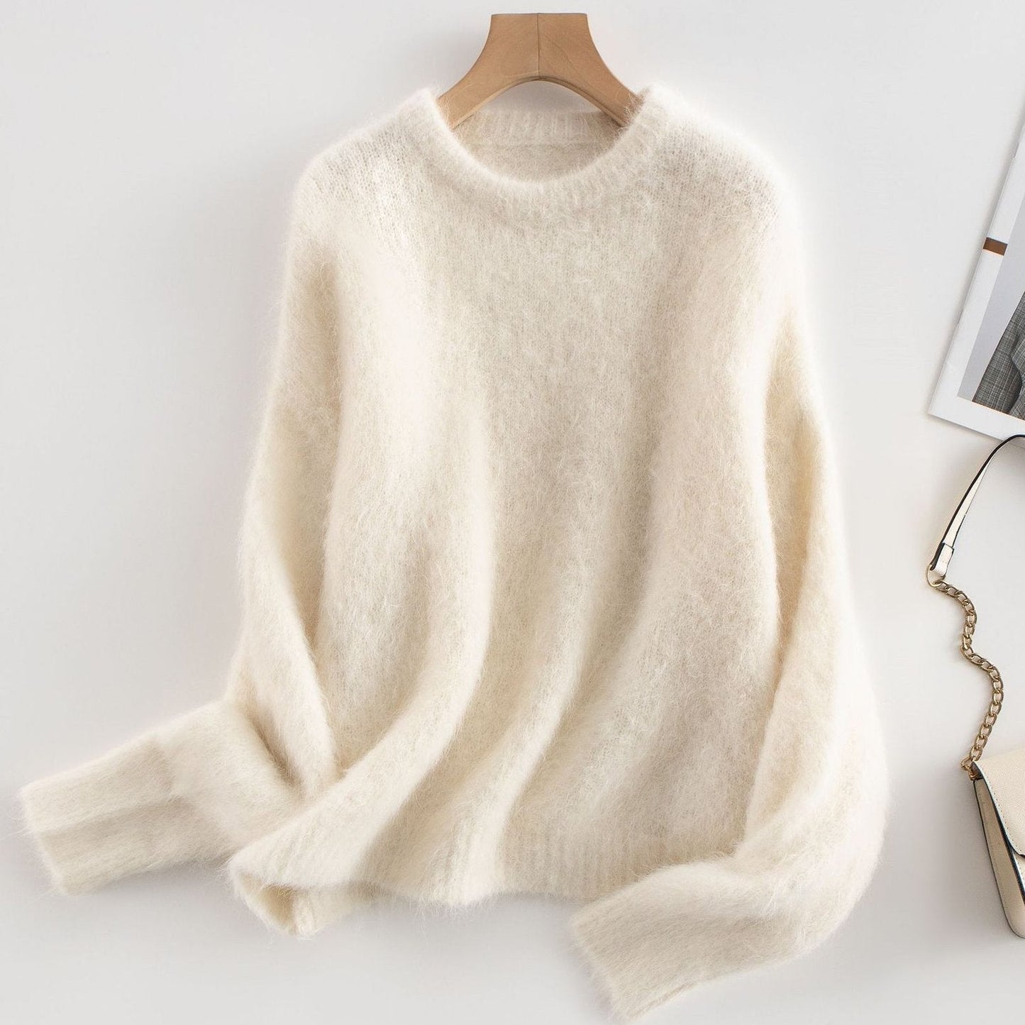 Comfortable Loose Fit Cable Knit Sweater