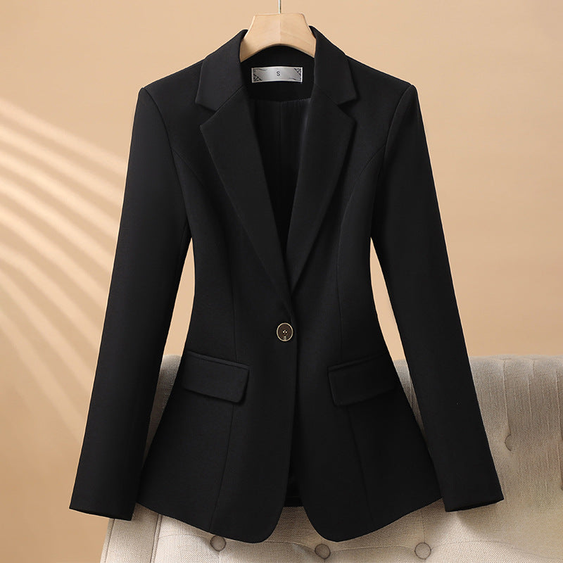 Slim Fit One Button Blazer