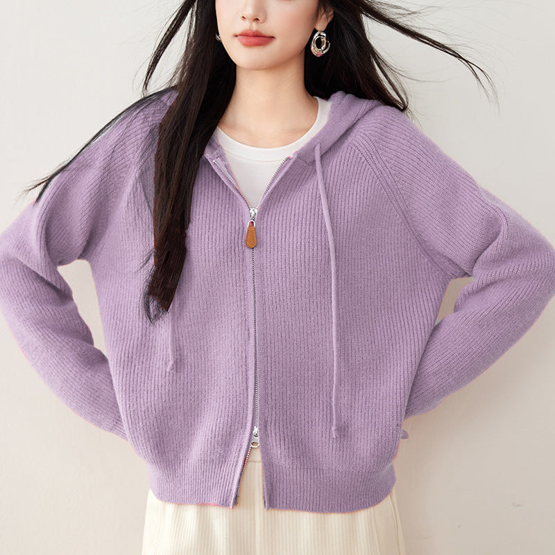Casual Fit Zip Up Hooded Sweatshirt