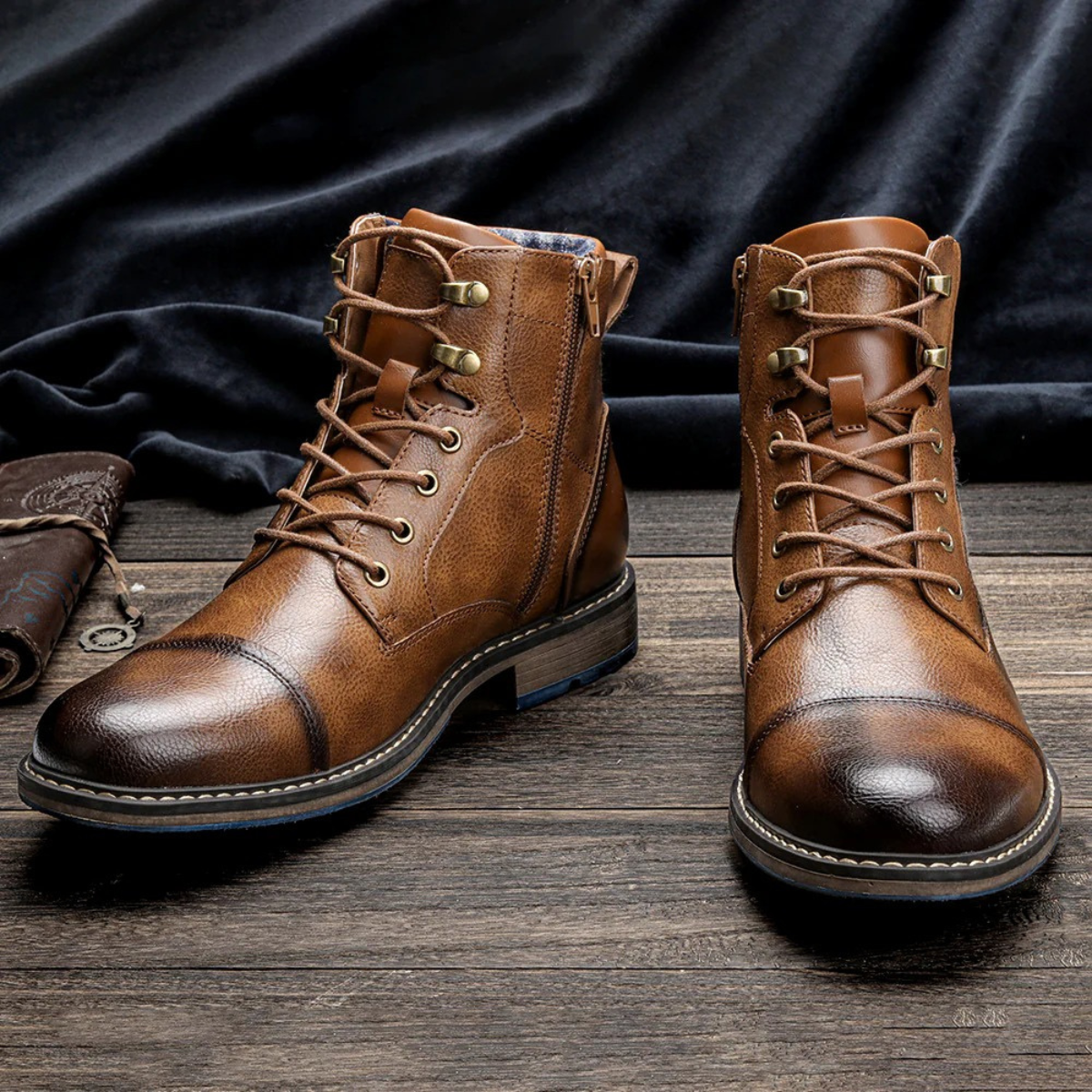 Men's Vintage Leather Ankle Boots