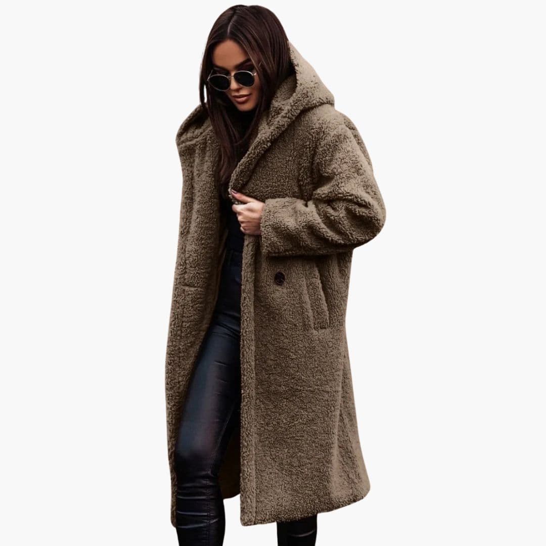 Warm Oversized Artificial Fur Parka Coat
