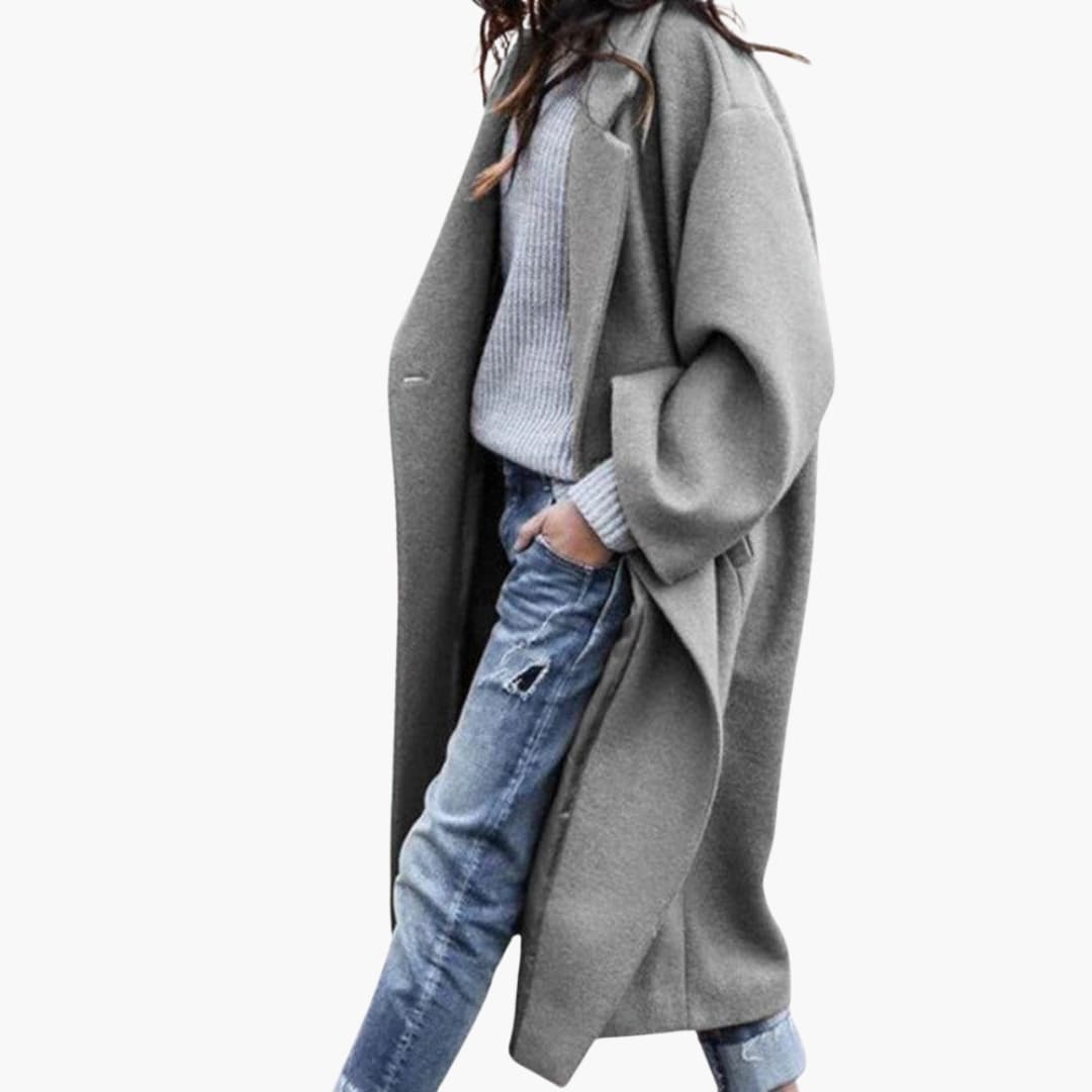 Cozy Plus Size Winter Wool Coat for Ladies