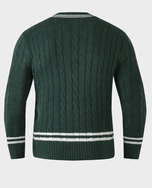 Classic Olive Crew Neck Sweater