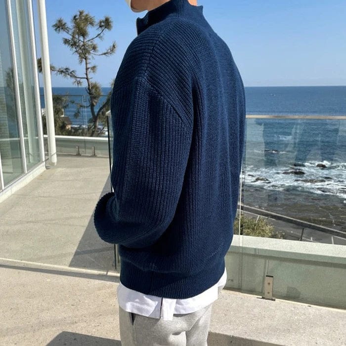 Classic Luxury Zip Up Men's Sweater