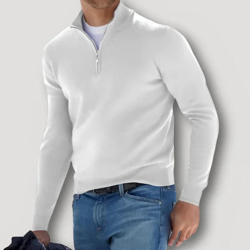 Warm Quarter Zip Mens Fall Sweater