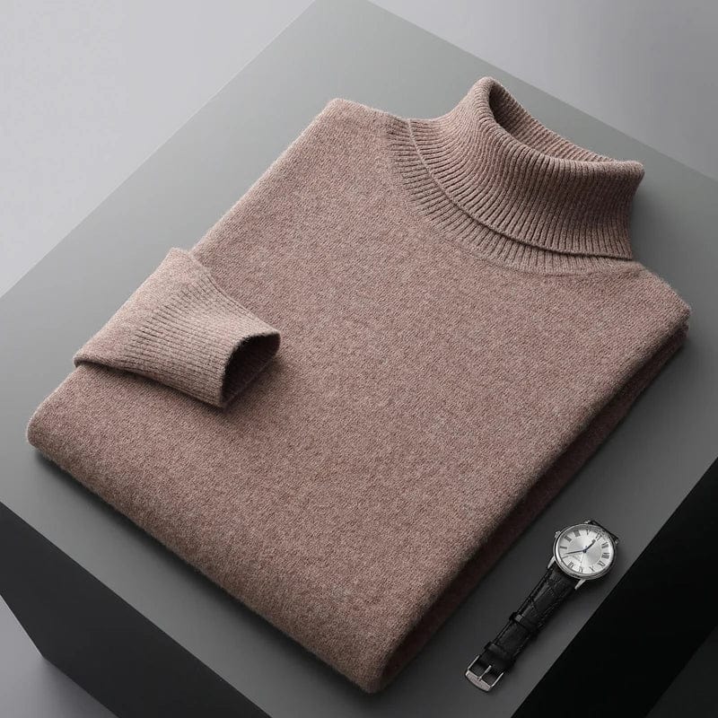 Warm Merino Wool Crew Neck Sweater Men