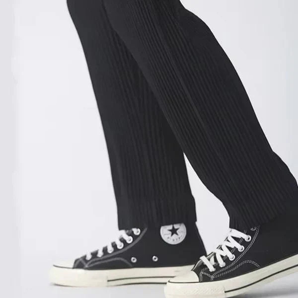 Timeless Striped Cotton Trousers