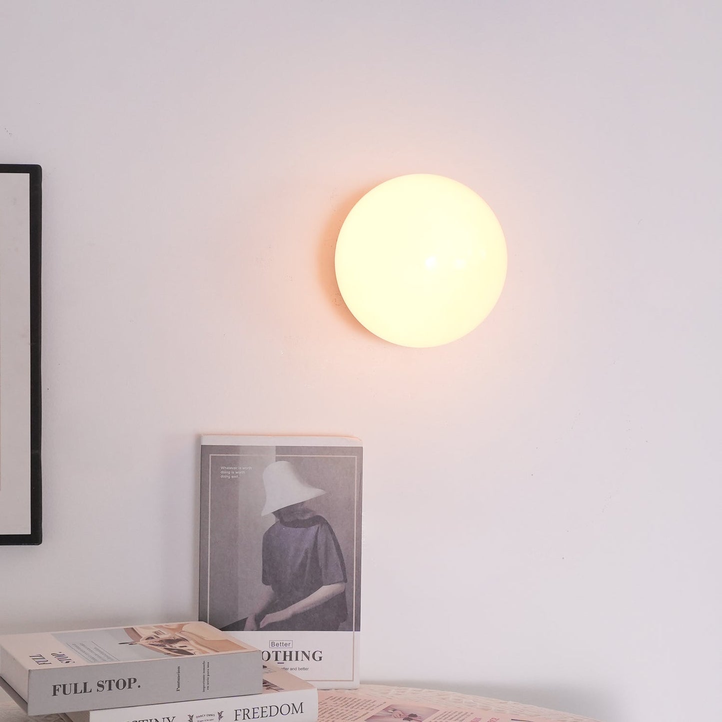 Classic Round Glass Brass Sconce Light Fixture