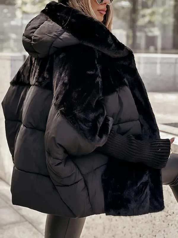 Women's Padded Winter Coat Hooded Design