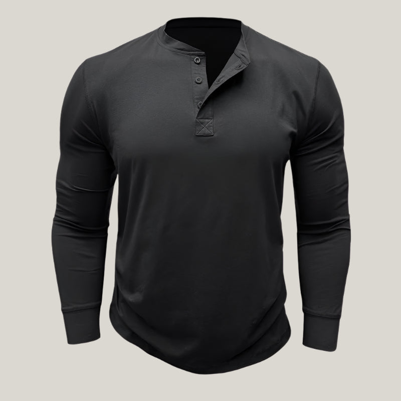 Classic Mens Long Sleeve Shirt with Button Front