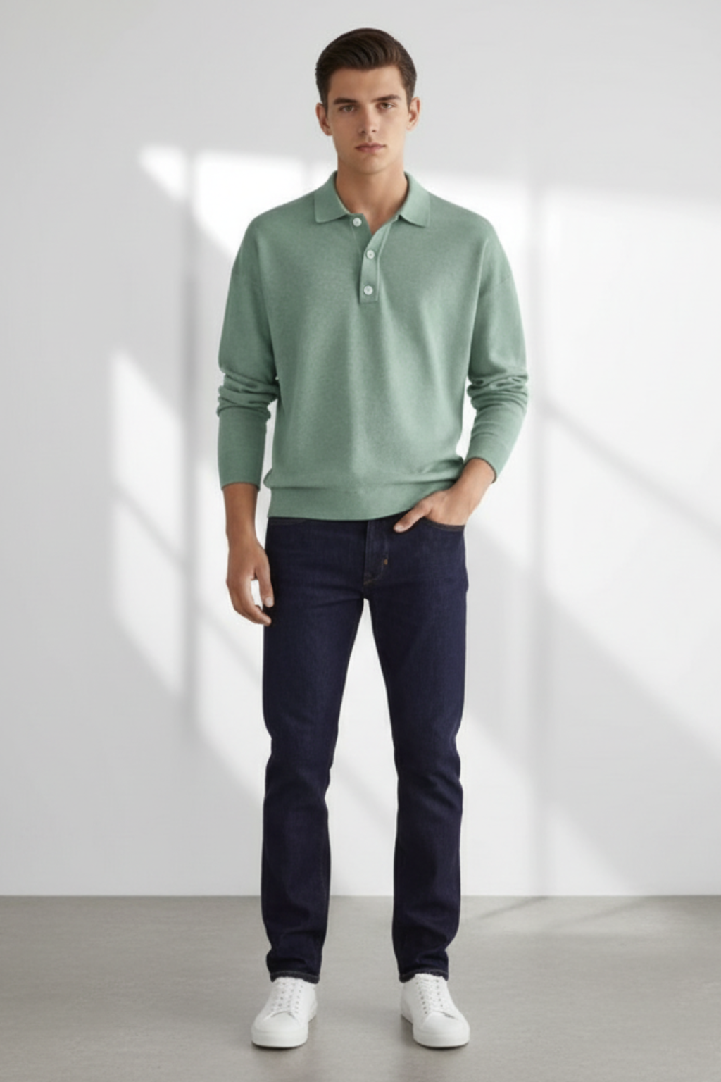 Soft Crew Neck Knit Sweater for Men