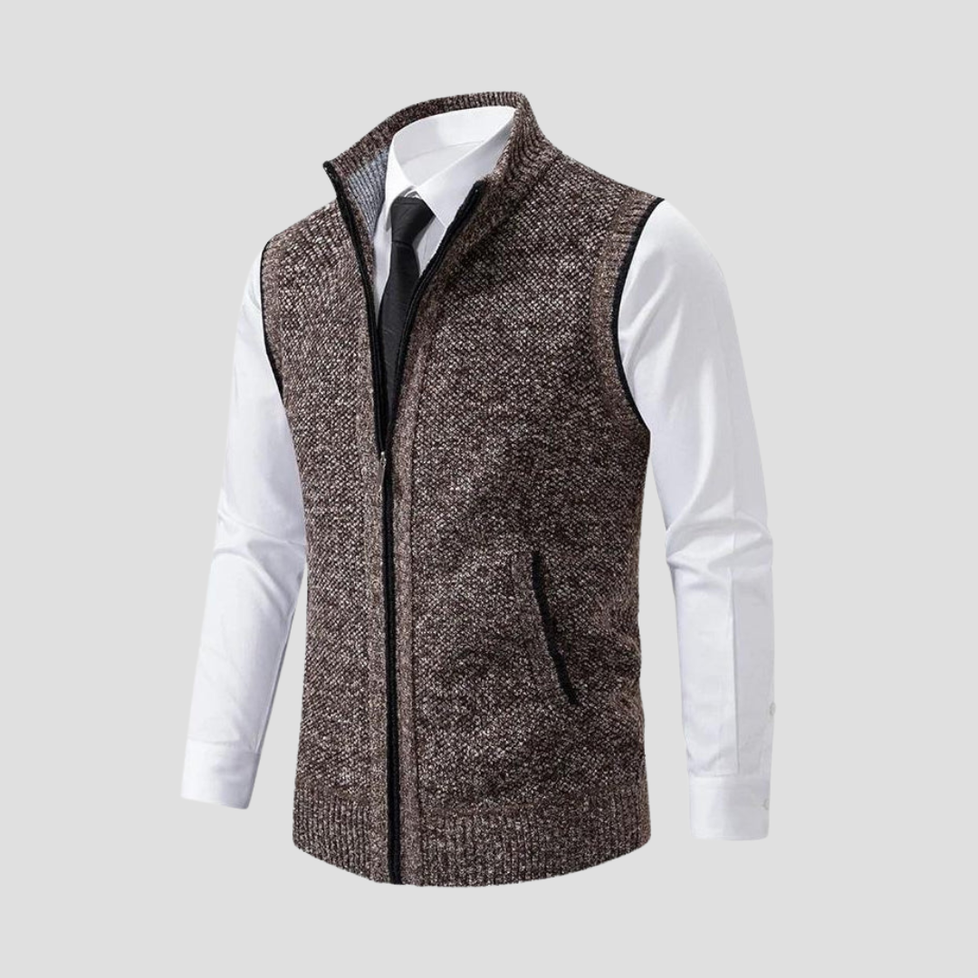 Men's Thick Quilted Zipper Vest