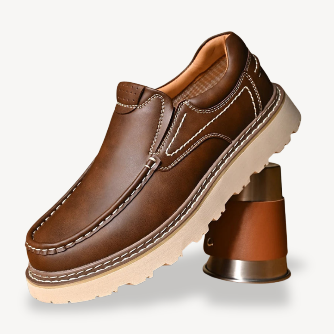 Comfortable Brown Leather Men's Shoes