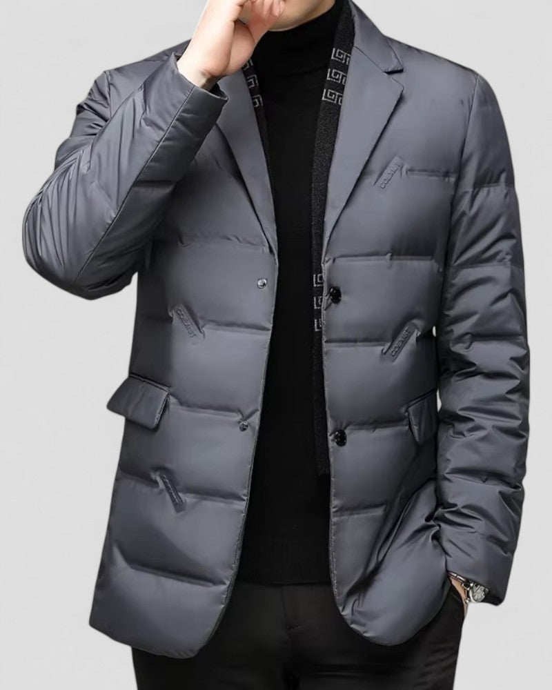 Men's Padded Tailored Coat Jacket