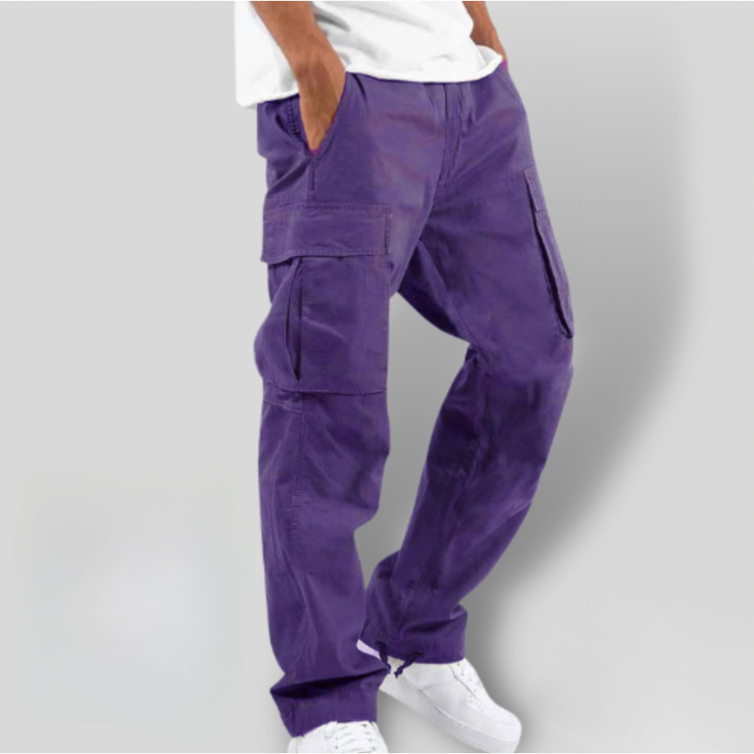 Relaxed Fit Mens Stretch Cargo Pants