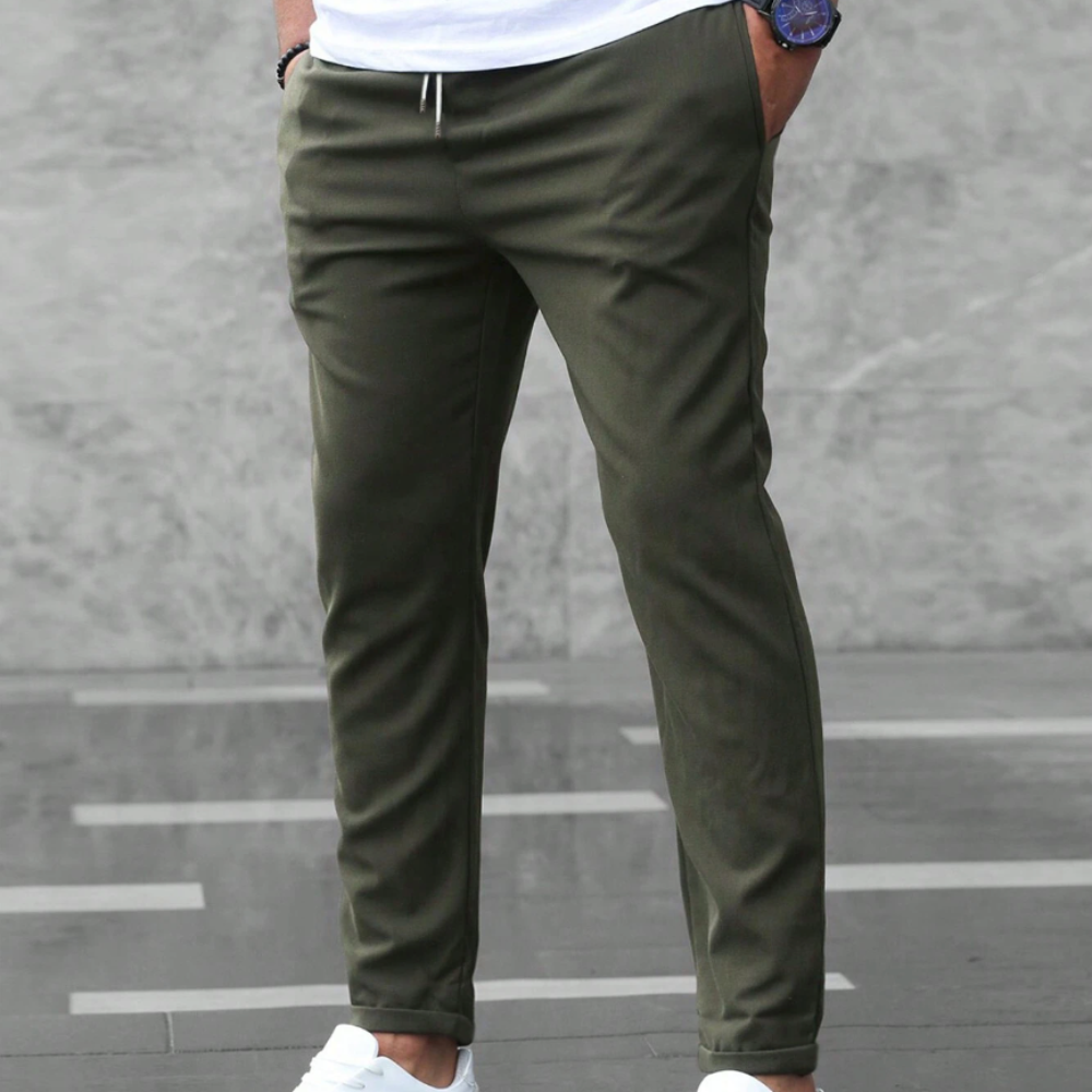 Comfortable Fit Jogger Sweatpants Elastic Waist Pants