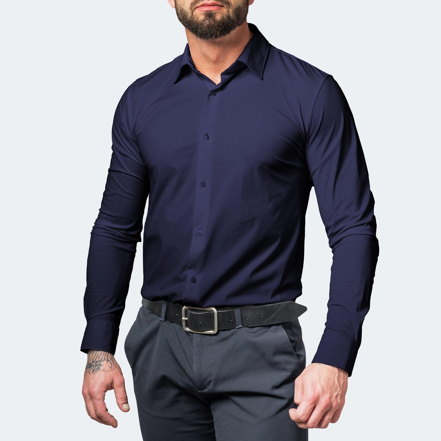 Traditional Style Men's Dress Shirt