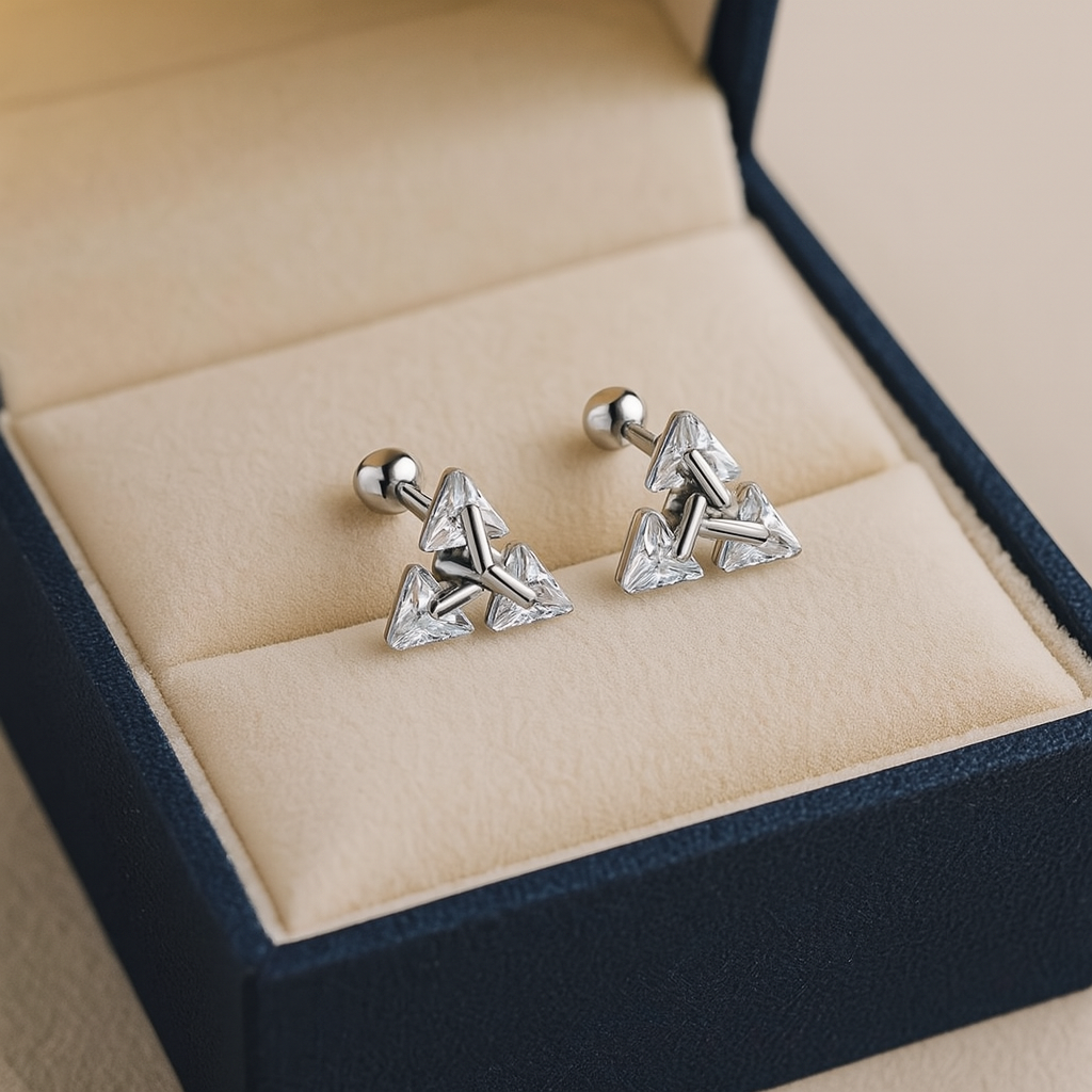 Modern Minimalist Mens Stud Earrings