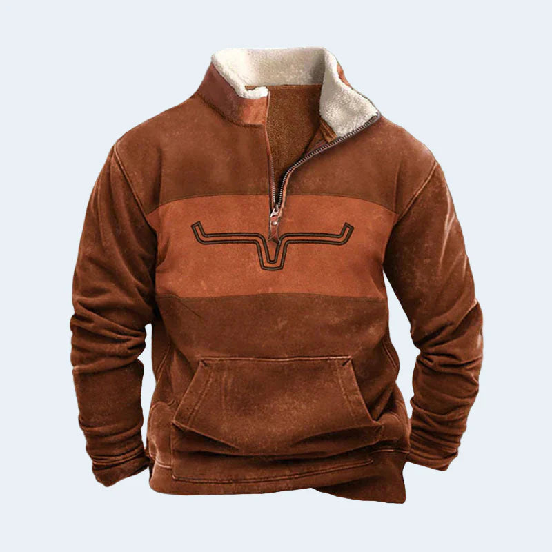 Warm Mens Fleece Quarter Zip Jacket