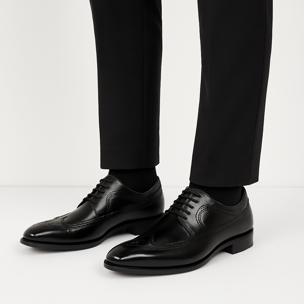 Classic Leather Wingtip Oxford Shoes