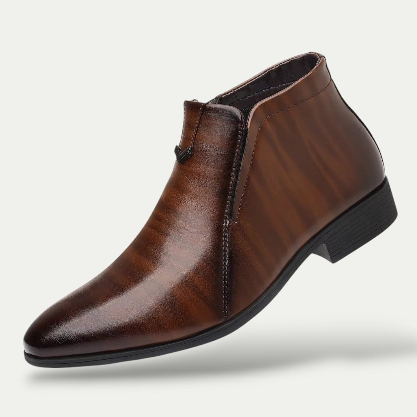 Men's Sleek Leather Ankle Boots