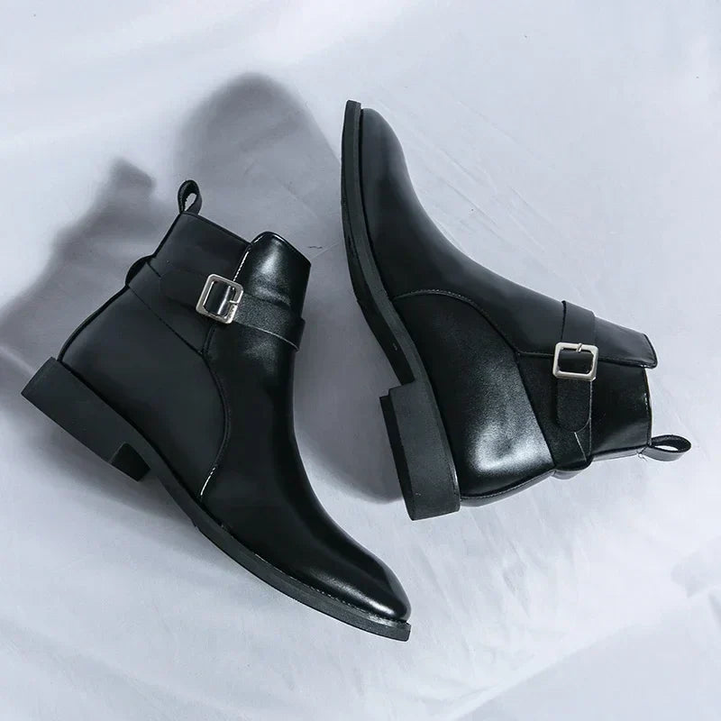 Men's Smart Leather Chelsea Boots with Zip