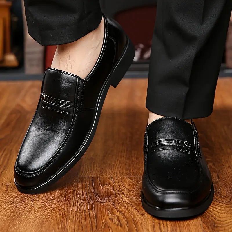 Luxury Leather Slip On Dress Shoes For Men