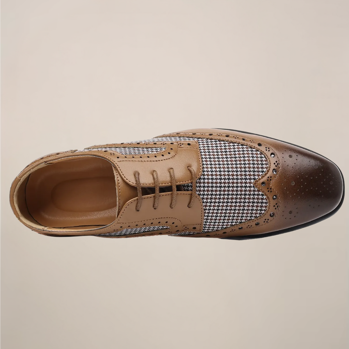 Men's Classic Pattern Oxford Shoes - Traditional Brogue Style