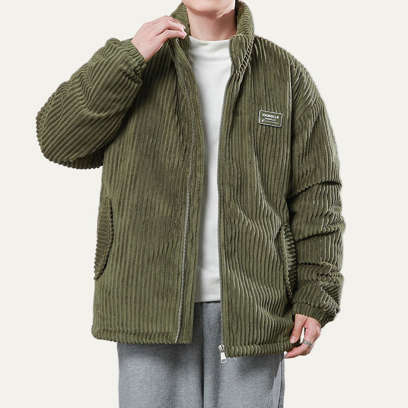 Men's Quilted Padded Bomber Coat