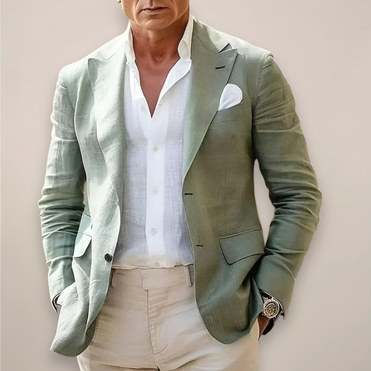 Tailored Fit Mens 2 Button Blazer