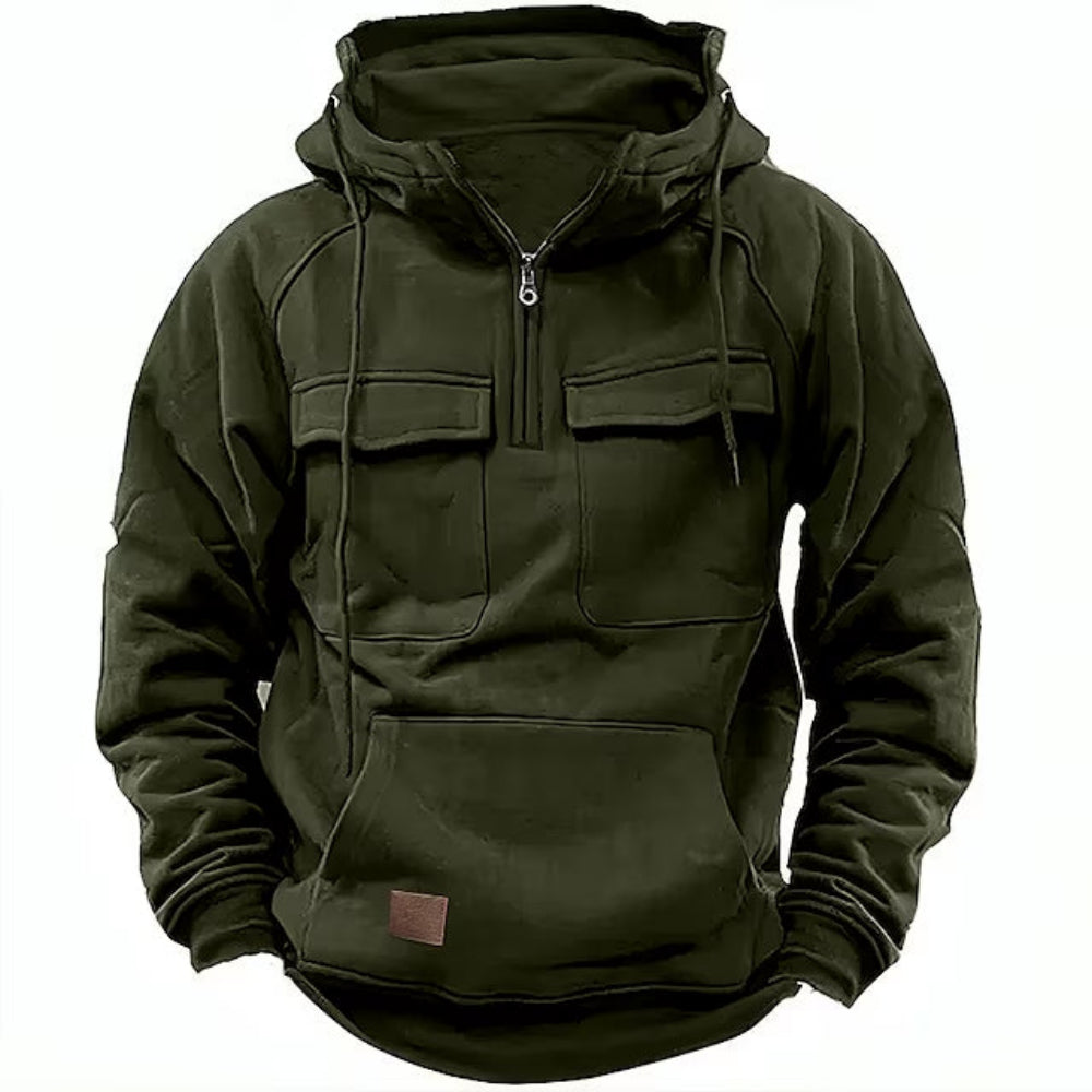 Warm Mens Zipper Hoodie with Pockets