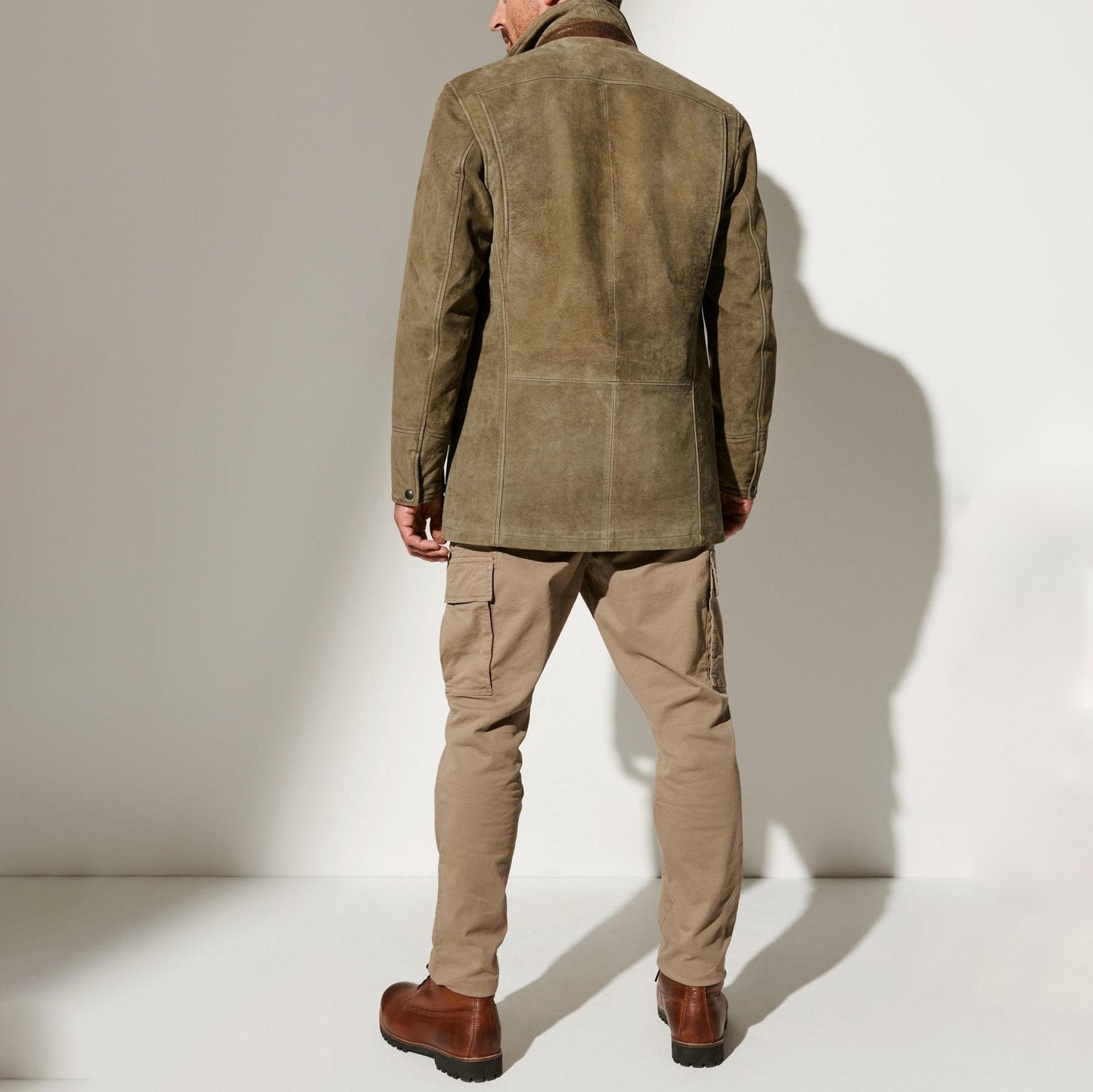 Classic Turn-Down Collar Leather Jacket