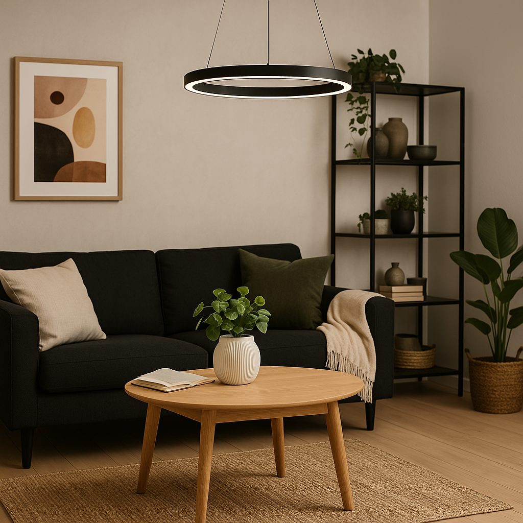 Stylish Circular Pendant LED Light for Home Office