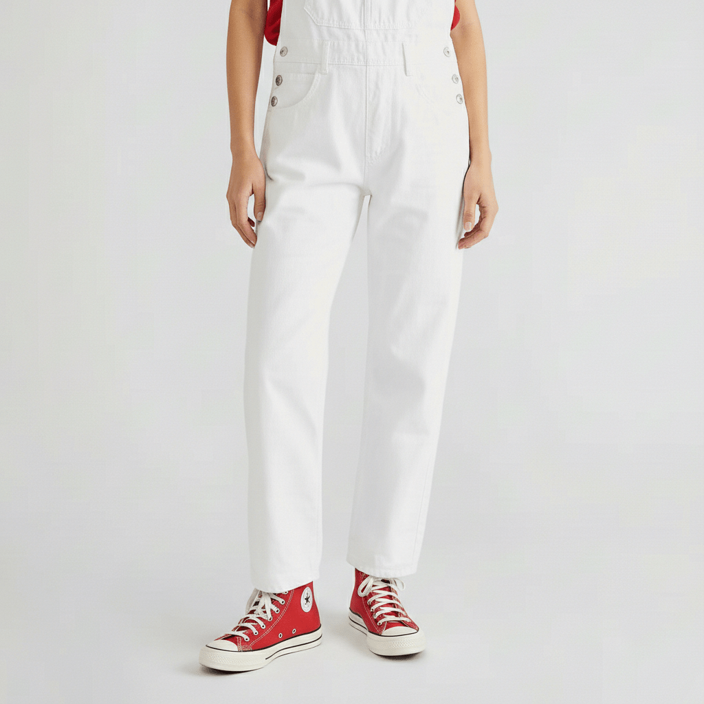 Classic Blue Straight Leg Jeans Overalls