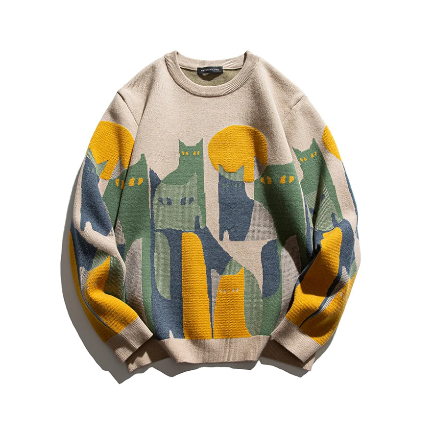 Comfy Animal Print Crew Sweater