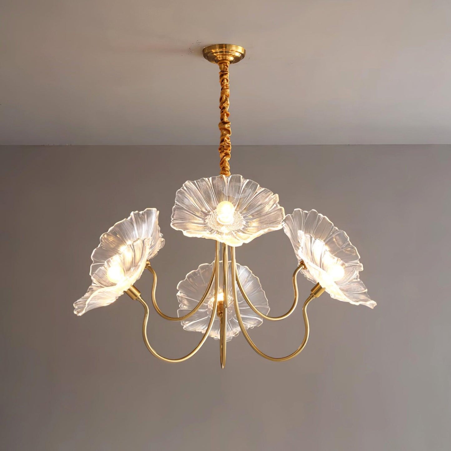 Beautiful Hanging Glass Flower Lamp