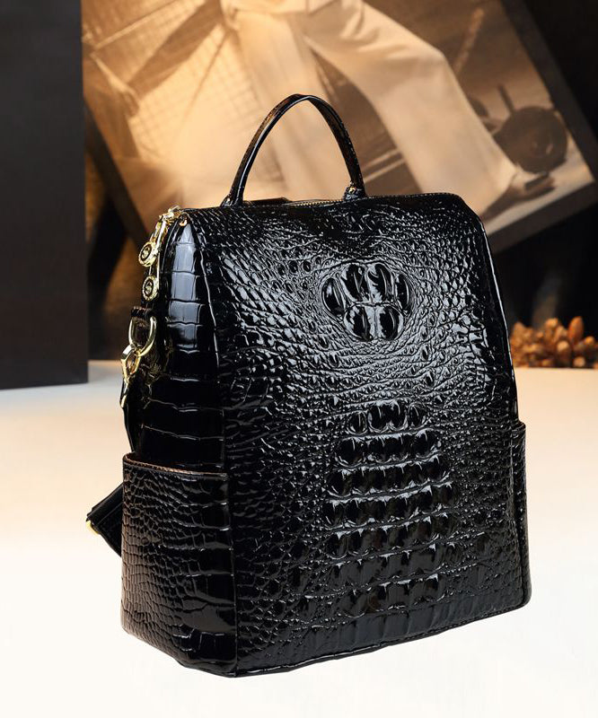 London Leather Backpack Large Black - OutfitLondon